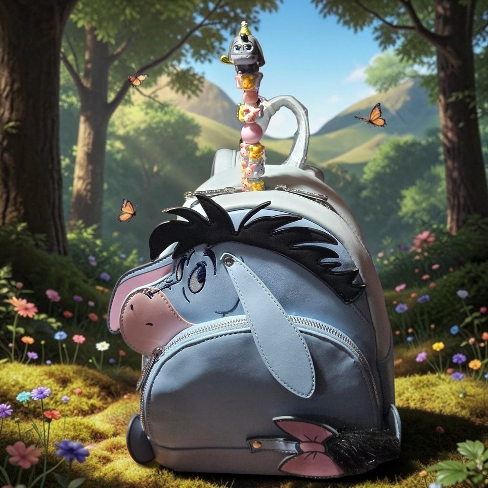 Loungefly Disney Winnie the Pooh Eeyore Cosplay‎ Mini Backpack  with bonus pen